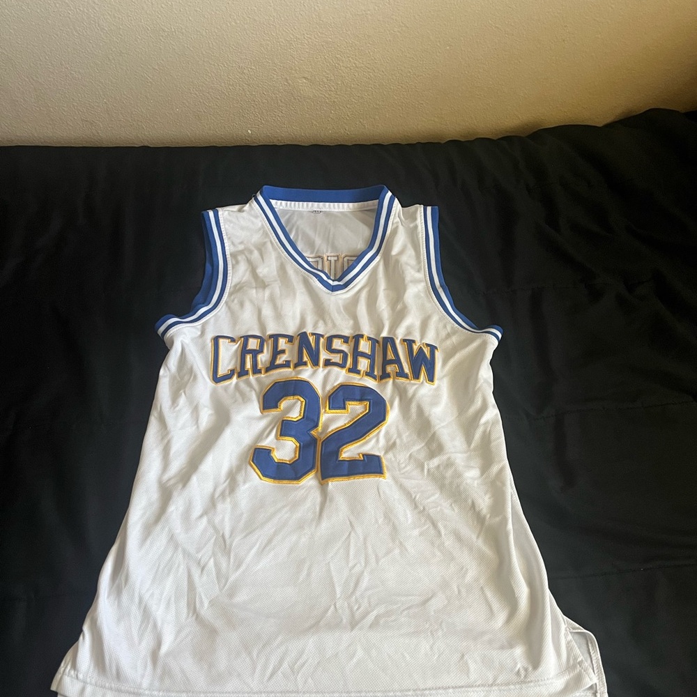 White and Blue Sports Jersey